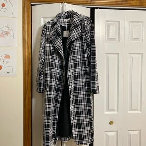 Plaid Trench Coat
